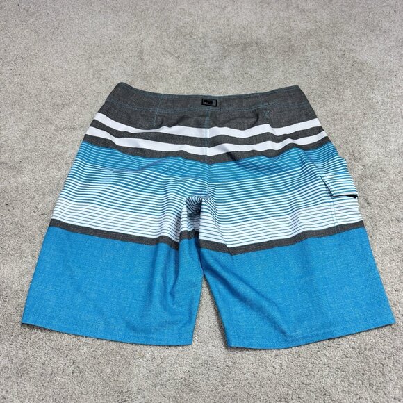 O’Neill Board Shorts Men’s Blue Gray White Drawstring Pockets Size 32 - Picture 9 of 12